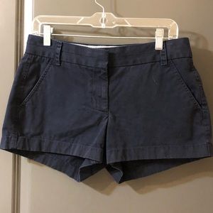 NAVY JCREW CHINO SHORTS